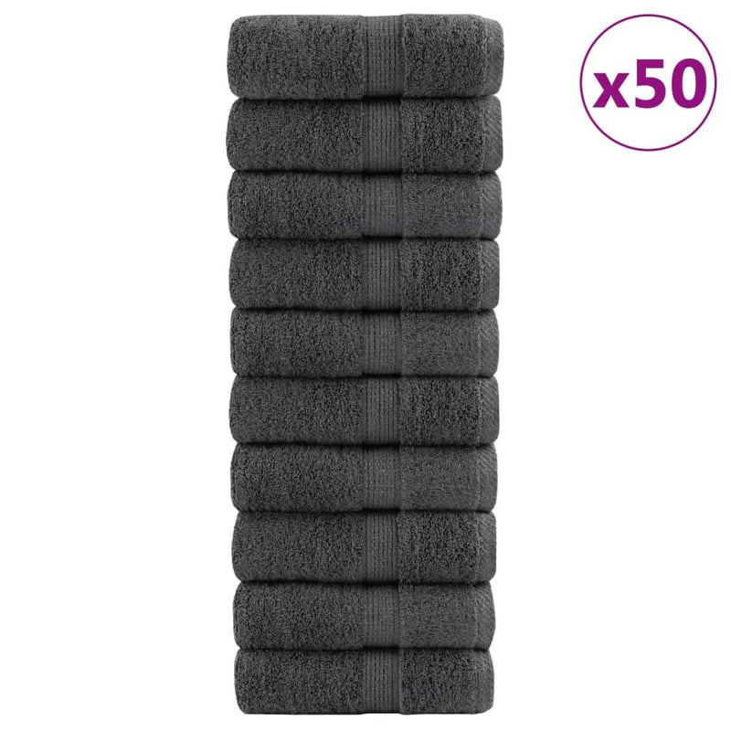 Laden Sie das Bild in Galerie -Viewer, Vidaxl washandjes solund 50 st 600 g m² 15x21 cm antracietkleurig
