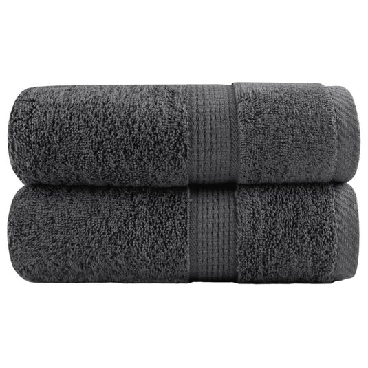 Vidaxl premium washandjes solund 2 stuks antraciet 30x30 cm 600 g m²