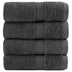Vidaxl premium washandjes solund 4 stuks antraciet 30x30 cm 600 g m²