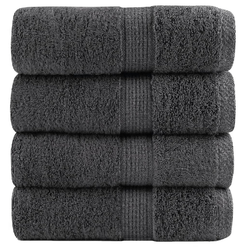 Load image into Gallery viewer, Vidaxl premium washandjes solund 4 stuks antraciet 30x30 cm 600 g m²

