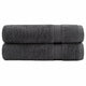 Vidaxl handdoeken solund 2 st 600 g m² 50x100 cm antracietkleurig