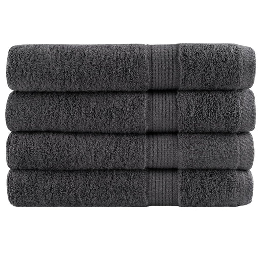 Vidaxl handdoeken solund 4 st 600 g m² 100x200 cm antracietkleur