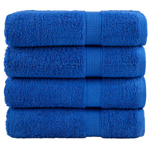 Vidaxl handdoeken solund 4 st 600 g m² 50x100 cm blauw