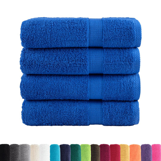 Vidaxl handdoeken solund 4 st 600 g m² 50x100 cm blauw