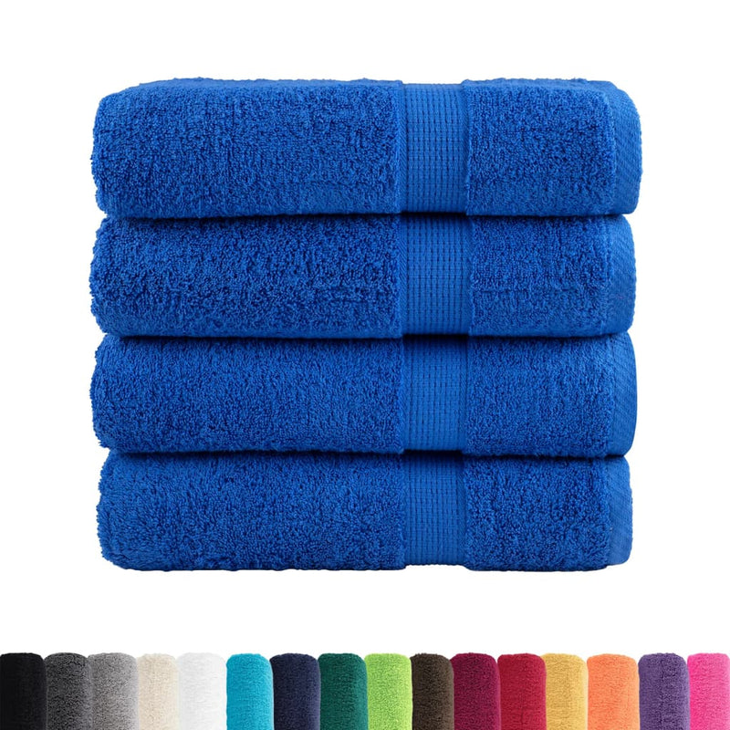 Load image into Gallery viewer, Vidaxl badhanddoeken solund 4 st 600 g m² 100x150 cm blauw
