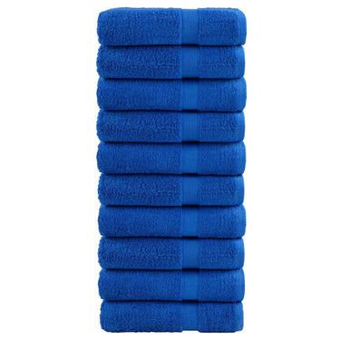 Vidaxl badhanddoeken solund 10 st 600 g m² 100x150 cm blauw