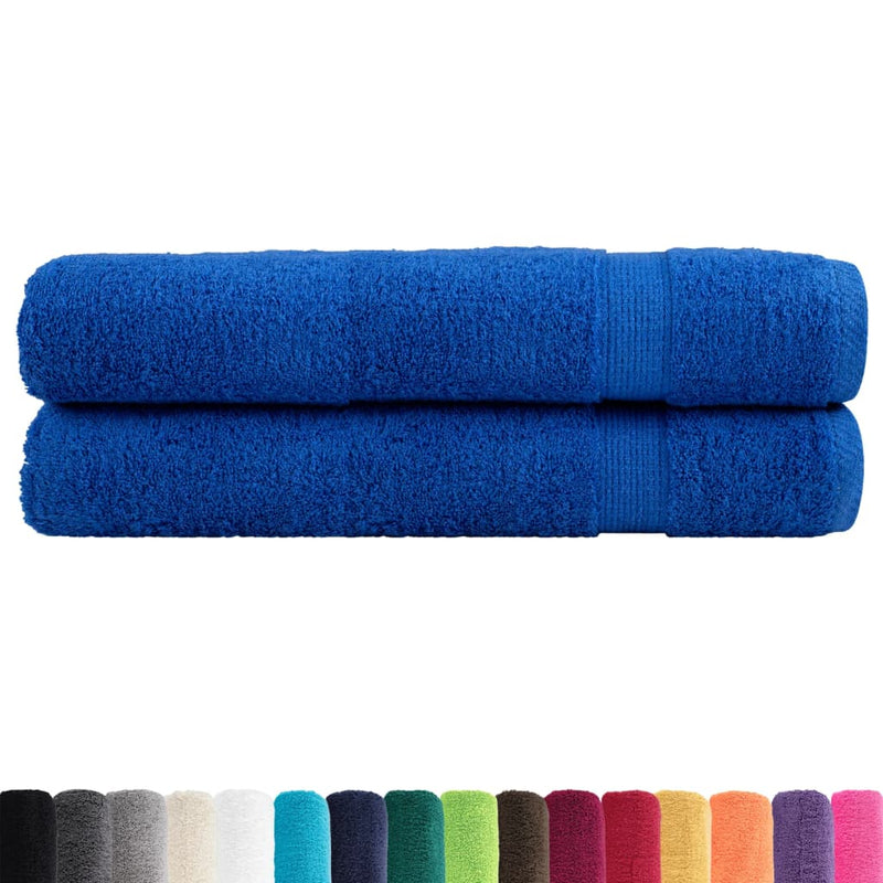 Afbeelding laden in galerijviewer, Vidaxl saunadoeken solund 2 st 600 g m² 80x200 cm blauw
