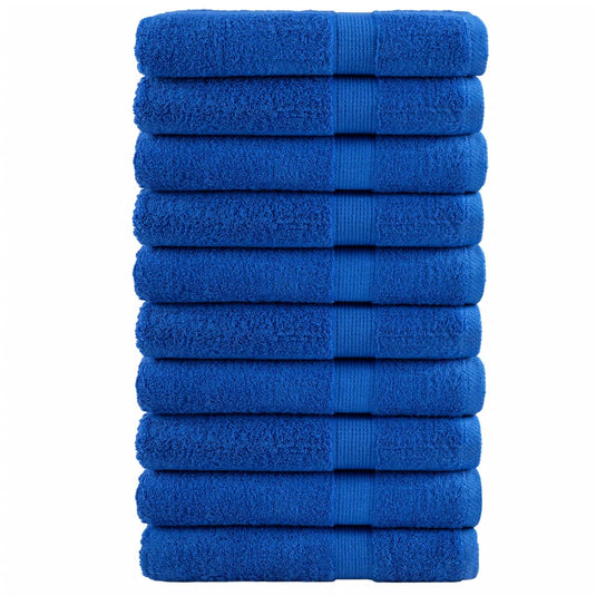 Vidaxl handdoeken solund 10 st 600 g m² 100x200 cm blauw