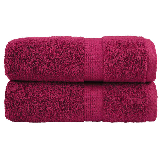 Vidaxl premium washandjes solund 2 stuks bordeaux 30x30cm 600 g m²
