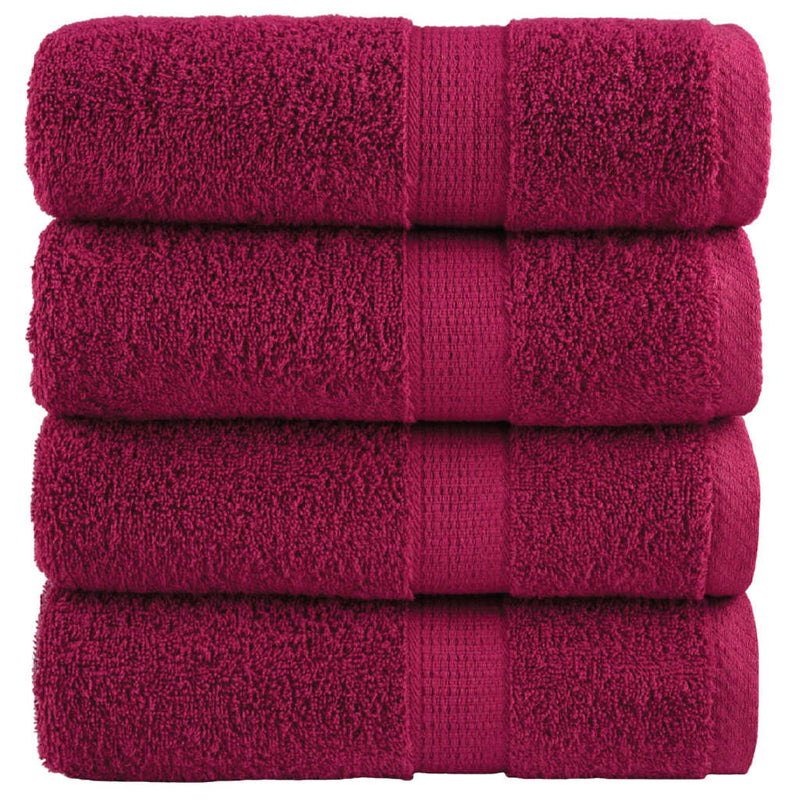 Load image into Gallery viewer, Vidaxl premium washandjes solund 4 stuks bordeaux 30x30 cm 600 g m²
