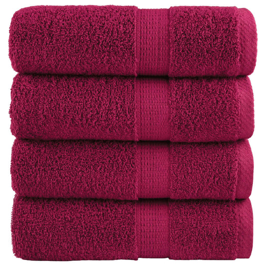 Vidaxl gastendoekjes solund 4 st 600 g m² 30x50 cm bordeauxrood