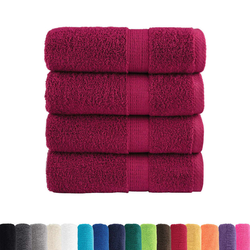 ギャラリービューアに画像をロードする, Vidaxl gastendoekjes solund 4 st 600 g m² 30x50 cm bordeauxrood
