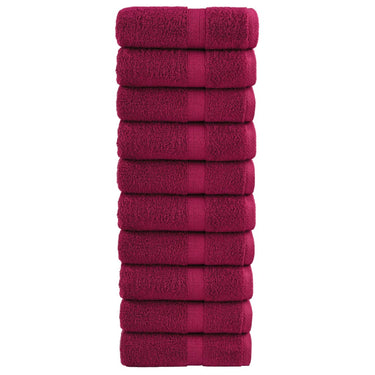 Vidaxl gastendoekjes solund 10 st 600 g m² 30x50 cm bordeauxrood