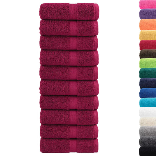 Vidaxl gastendoekjes solund 10 st 600 g m² 30x50 cm bordeauxrood