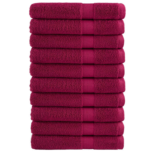 Vidaxl saunahanddoeken solund 10 st 600 g m² 80x200 cm bordeaux