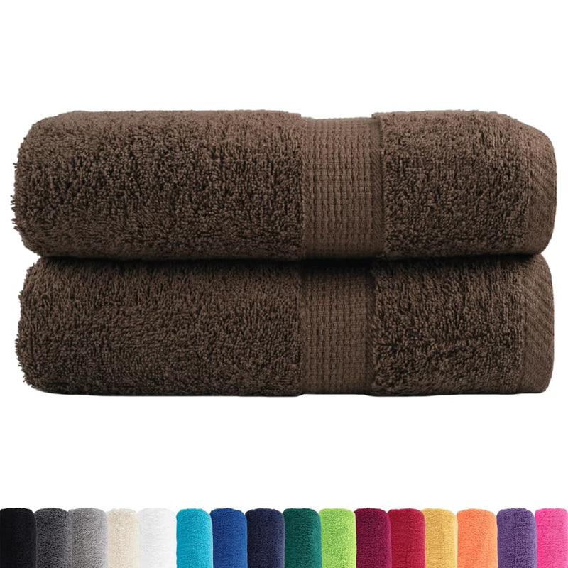 Load image into Gallery viewer, Vidaxl premium washandjes solund 2 stuks bruin 30x30 cm 600 g m²
