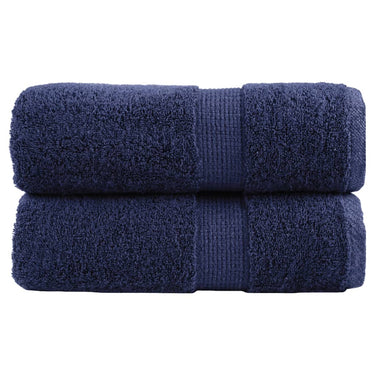Vidaxl premium washandjes solund 2 stuks marineblauw 30x30 cm 600 g m²
