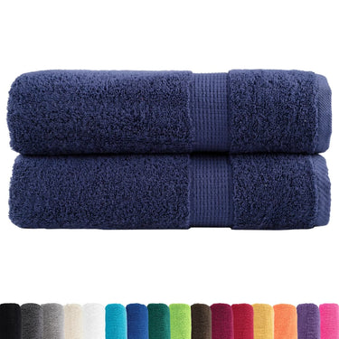Vidaxl handdoeken solund 2 st 600 g m² 50x100 cm marineblauw