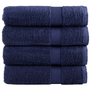 Vidaxl handdoeken solund 4 st 600 g m² 50x100 cm marineblauw