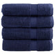 Vidaxl badhanddoeken solund 4 st 600 g m² 100x150 cm marineblauw