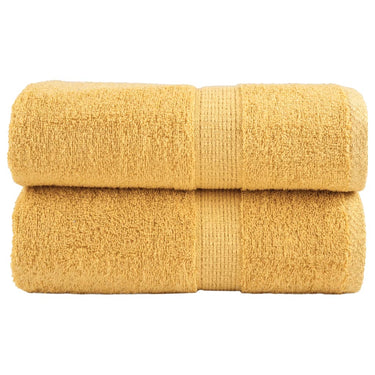 Vidaxl premium washandjes solund 2 stuks goud 30x30cm 600 g m²