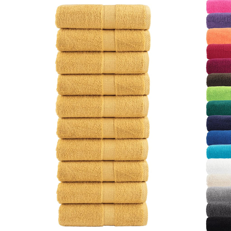 ギャラリービューアに画像をロードする, Vidaxl premium washandjes solund 10 stuks goud 30x30cm 600 g m²
