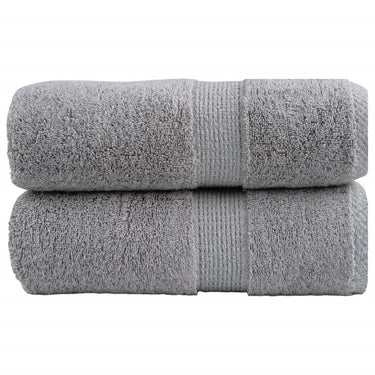 Vidaxl premium washandjes solund 2 stuks grijs 30x30cm 600 g m²