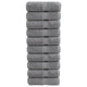 Vidaxl premium washandjes solund 10 stuks grijs 30x30 cm 600 g m²