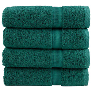 VidaXL Handdoeken SOLUND 4 st 600 g m² 50x100 cm groen
