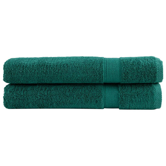 Vidaxl saunadoeken solund 2 st 600 g m² 80x200 cm groen