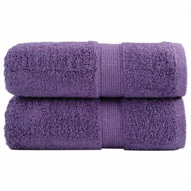 Vidaxl premium washandjes solund 2 st paars 30x30 cm 600 g m2