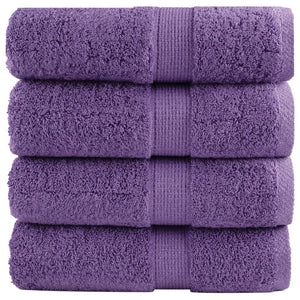 Vidaxl premium washandjes solund 4 stuks paars 30x30 cm 600 g m2
