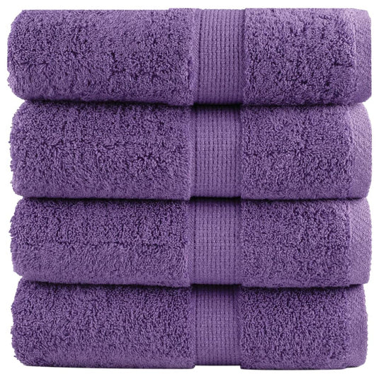 Vidaxl premium washandjes solund 4 stuks paars 30x30 cm 600 g m2