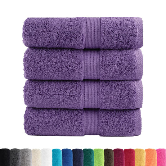 Vidaxl premium washandjes solund 4 stuks paars 30x30 cm 600 g m2