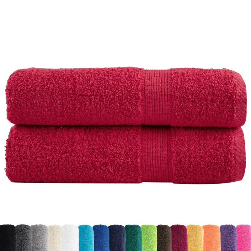 Load image into Gallery viewer, VidaXL Handdoeken SOLUND 2 st 600 g m² 50x100 cm rood

