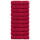 Vidaxl handdoeken solund 10 st 600 g m² 50x100 cm rood