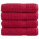 VidaXL Badhanddoeken SOLUND 4 st 600 g m² 70x140 cm rood