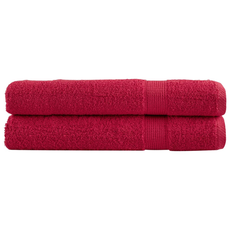 Load image into Gallery viewer, Vidaxl saunadoeken solund 2 st 600 g m² 80x200 cm rood
