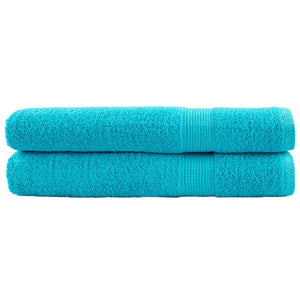 Vidaxl saunadoeken solund 2 st 600 g m² 80x200 cm turquoise