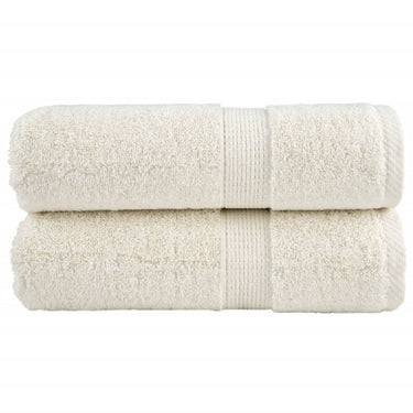Vidaxl premium washandjes solund 2 stuks crème 30x30 cm 600 g m2