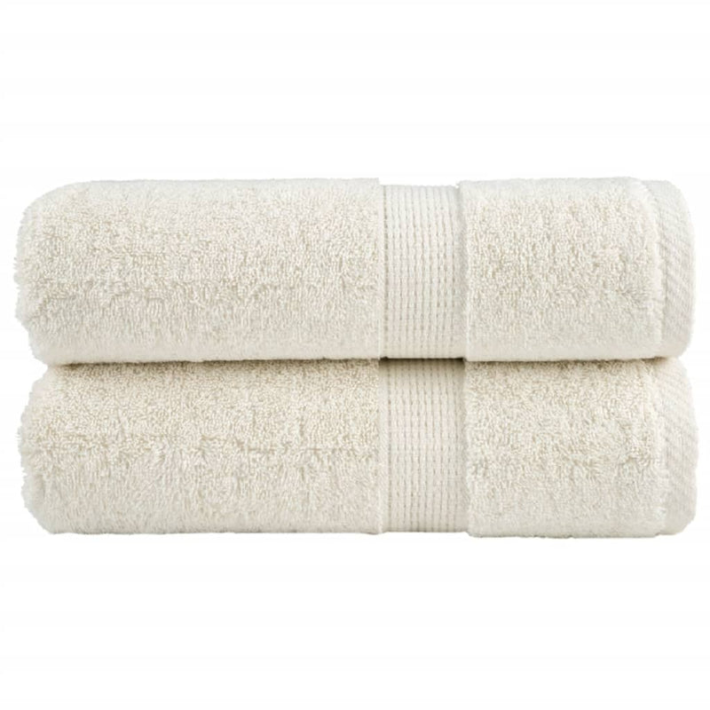 Load image into Gallery viewer, Vidaxl premium washandjes solund 2 stuks crème 30x30 cm 600 g m2
