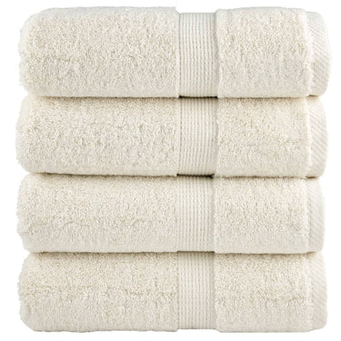 Vidaxl premium washandjes solund 4 stuks crème 30x30 cm 600 g m2