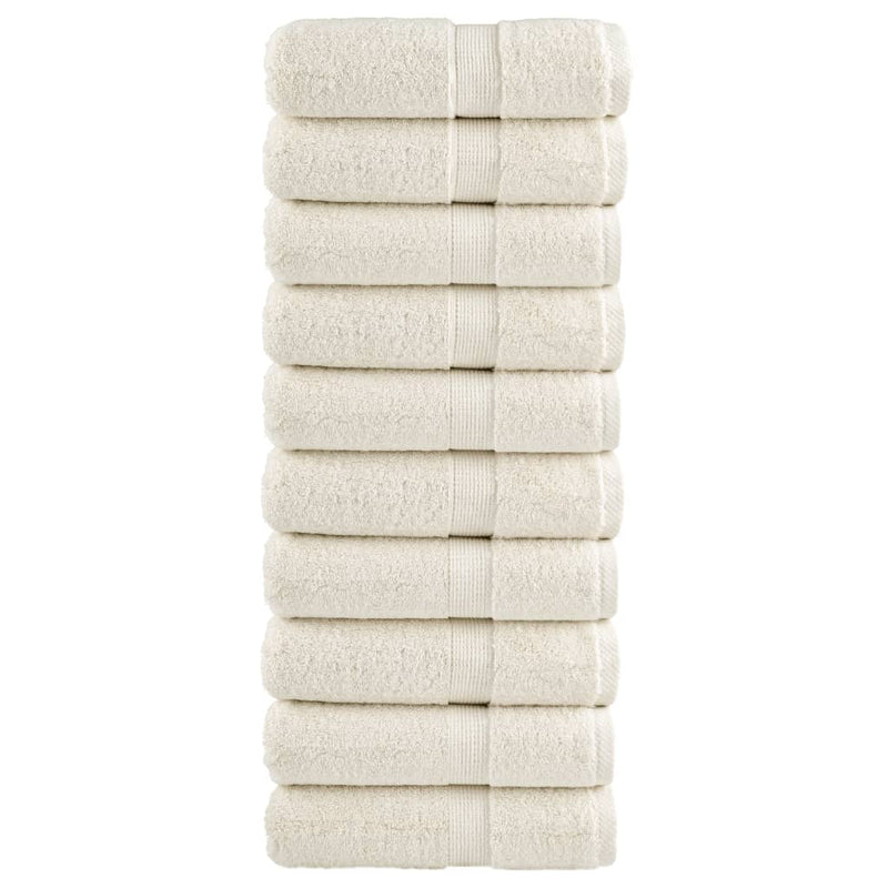 Load image into Gallery viewer, Vidaxl premium washandjes solund 10 stuks crème 30x30 cm 600 g m2
