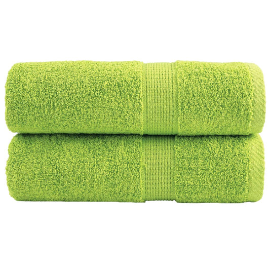 Vidaxl premium washandjes solund 2 st appelgroen 30x30 cm 600 g m2