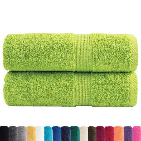 Vidaxl premium washandjes solund 2 st appelgroen 30x30 cm 600 g m2