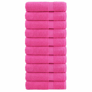Vidaxl badhanddoeken solund 10 st 600 g m² 70x140 cm roze