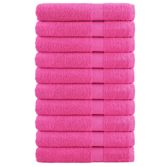 Vidaxl saunadoeken solund 10 st 600 g m² 80x200 cm roze