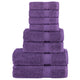Vidaxl 8-delige handdoekenset solund 600 g m² paars
