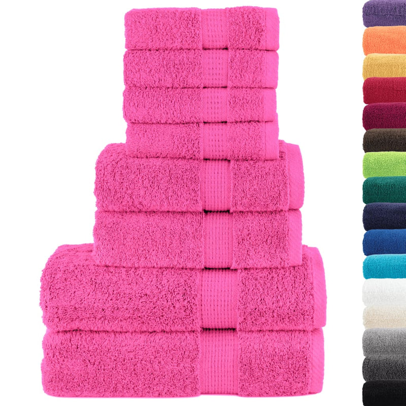 Load image into Gallery viewer, Vidaxl 8-delige handdoekenset solund 600 g m² roze
