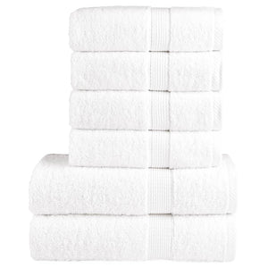 Vidaxl 6-delige handdoekenset solund 600 g m² wit